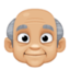 old man: medium-light skin tone on Facebook