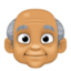 old man: medium skin tone on Facebook