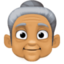 old woman: medium skin tone on Facebook