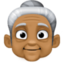 old woman: medium-dark skin tone on Facebook