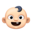 baby: light skin tone on Facebook