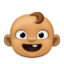 baby: medium skin tone on Facebook