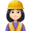 woman construction worker: light skin tone on Facebook