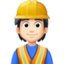 construction worker: light skin tone on Facebook