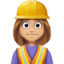 woman construction worker: medium-light skin tone on Facebook
