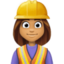 woman construction worker: medium skin tone on Facebook