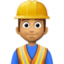 man construction worker: medium skin tone on Facebook