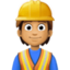 construction worker: medium skin tone on Facebook