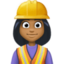 woman construction worker: medium-dark skin tone on Facebook