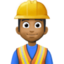 man construction worker: medium-dark skin tone on Facebook