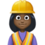woman construction worker: dark skin tone on Facebook