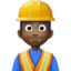 man construction worker: dark skin tone on Facebook