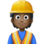 construction worker: dark skin tone on Facebook