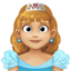 princess: medium-light skin tone on Facebook