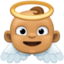 baby angel: medium skin tone on Facebook