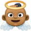 baby angel: medium-dark skin tone on Facebook