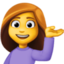 woman tipping hand on Facebook