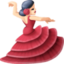 woman dancing: light skin tone on Facebook