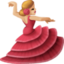 woman dancing: medium-light skin tone on Facebook