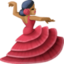 woman dancing: medium-dark skin tone on Facebook