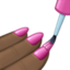 nail polish: dark skin tone on Facebook