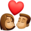kiss: medium skin tone on Facebook