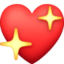 sparkling heart on Facebook