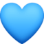 blue heart on Facebook