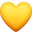 yellow heart on Facebook