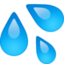 sweat droplets on Facebook