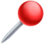 round pushpin on Facebook