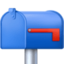 closed mailbox with lowered flag on Facebook