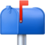 closed mailbox with raised flag on Facebook