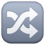 shuffle tracks button on Facebook