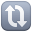 clockwise vertical arrows on Facebook