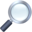 magnifying glass tilted right on Facebook