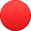red circle on Facebook