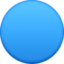 blue circle on Facebook