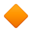 small orange diamond on Facebook