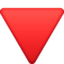 red triangle pointed down on Facebook