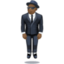 person in suit levitating: dark skin tone on Facebook