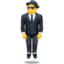 person in suit levitating on Facebook