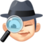 woman detective: light skin tone on Facebook