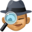 woman detective: medium skin tone on Facebook