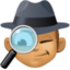 man detective: medium skin tone on Facebook