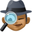 woman detective: medium-dark skin tone on Facebook