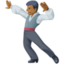 man dancing: medium-dark skin tone on Facebook