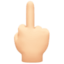 middle finger: light skin tone on Facebook