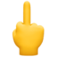 middle finger on Facebook