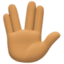 vulcan salute: medium skin tone on Facebook
